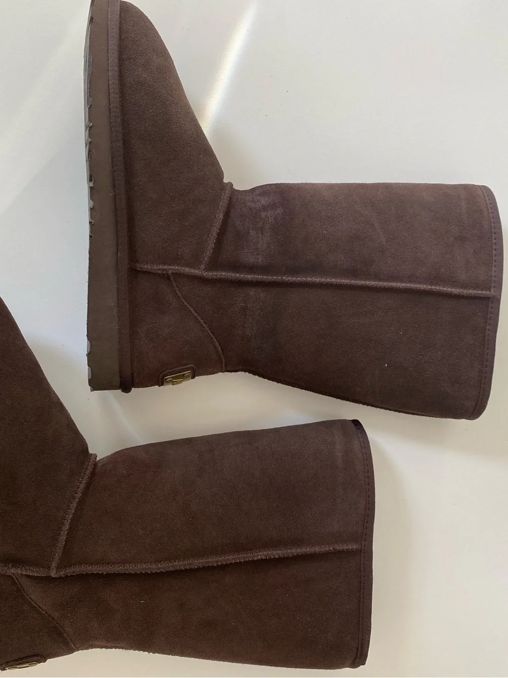 Chocolate Brown Plush Fuzzy Boots